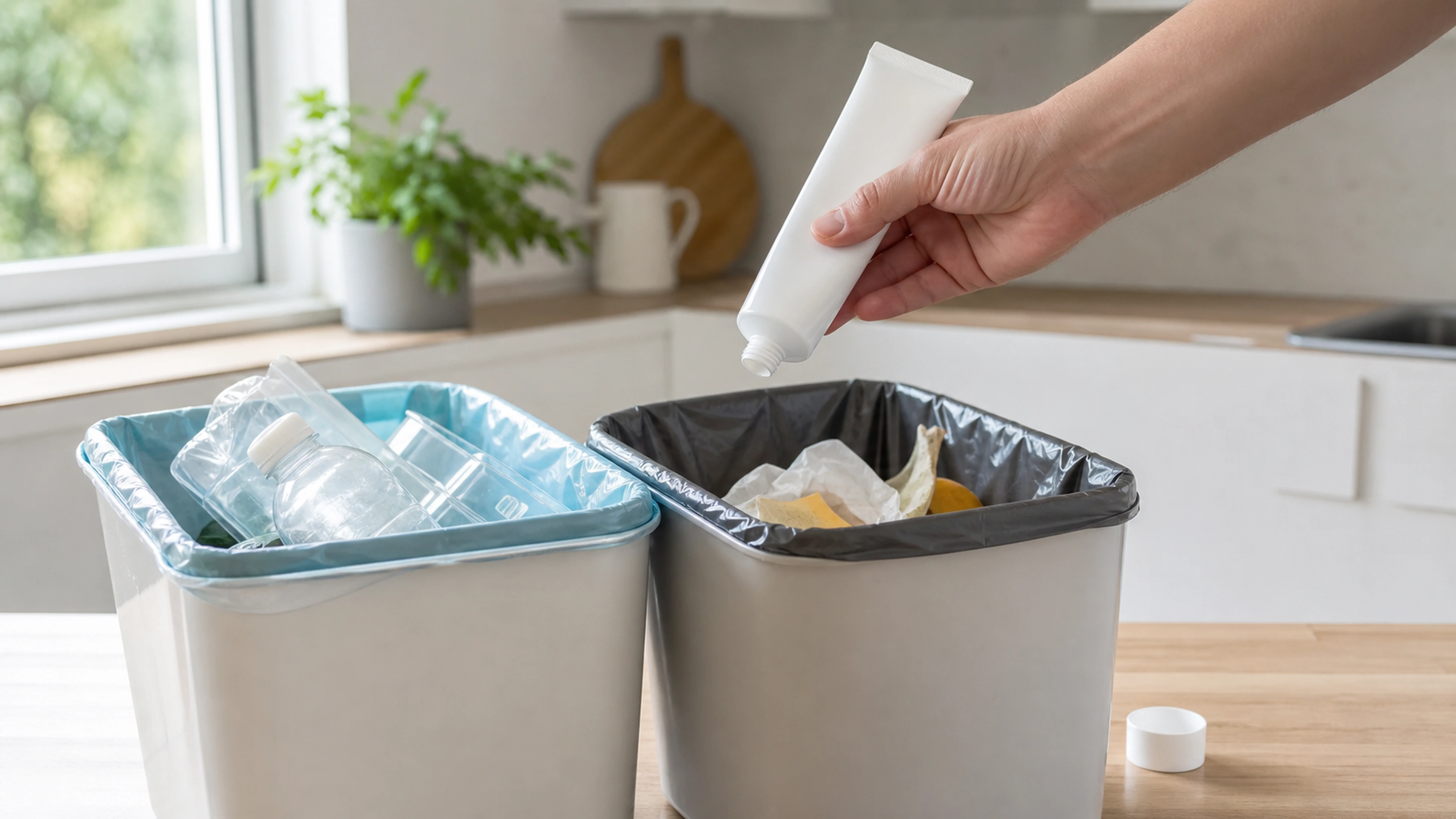Illustration éditoriale pour l’article « Où jeter votre crème solaire périmée ? Tri et recyclage »